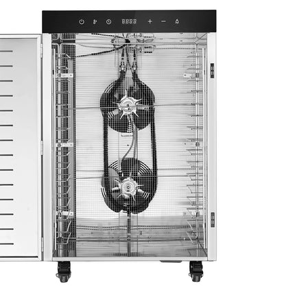 GGM Gastro Food Dehydrator - with 16 Shelves - Stainless Steel - Digital Timer - 1.5kW