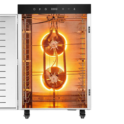 GGM Gastro Food Dehydrator - with 16 Shelves - Stainless Steel - Digital Timer - 1.5kW