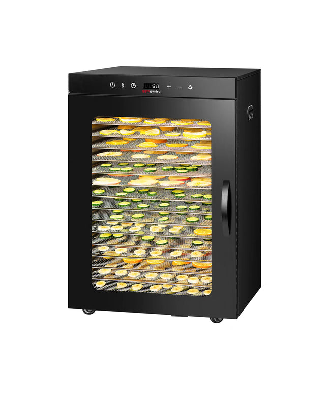 GGM Gastro Food Dehydrator - with 16 Trays - Black - Digital Timer - 1.5kW