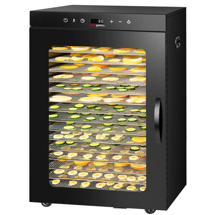 GGM Gastro Food Dehydrator - with 16 Trays - Black - Digital Timer - 1.5kW