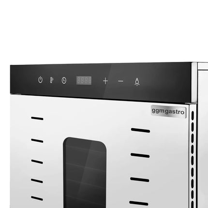 GGM Gastro Food Dehydrator - with 20 Shelves - Stainless Steel - Digital Timer - 2kW