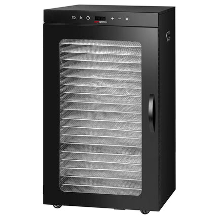 GGM Gastro Food Dehydrator - with 24 Shelves - Black - Digital Timer - 2kW