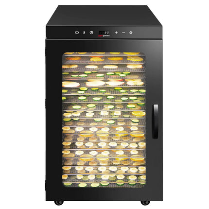 GGM Gastro Food Dehydrator - with 24 Shelves - Black - Digital Timer - 2kW