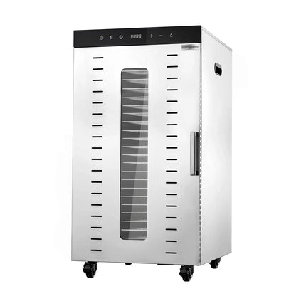 GGM Gastro Food Dehydrator - with 24 Trays - Stainless Steel - Digital Timer - 2kW