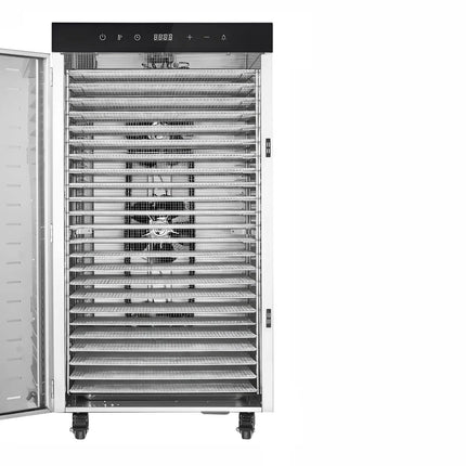 GGM Gastro Food Dehydrator - with 24 Trays - Stainless Steel - Digital Timer - 2kW