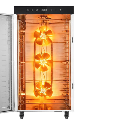 GGM Gastro Food Dehydrator - with 24 Trays - Stainless Steel - Digital Timer - 2kW