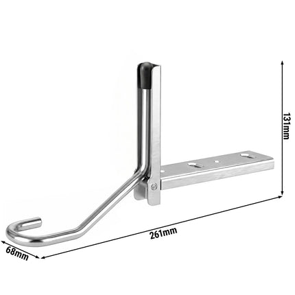 GGM Gastro Foot pedal door opener PREMIUM - Stainless steel - 261x68x131mm - Left hinge - for fridges & freezers (KFS, KF, TKSF, TF)