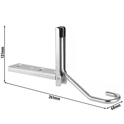 GGM Gastro Foot pedal door opener PREMIUM - Stainless steel - 261x68x131mm - Right hinge - for KSF, KF, TKSF, TF