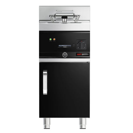 GGM Gastro Free Standing Electric Fryer - 10 litres - 12kW - with drain tap - incl. substructure with 1 door