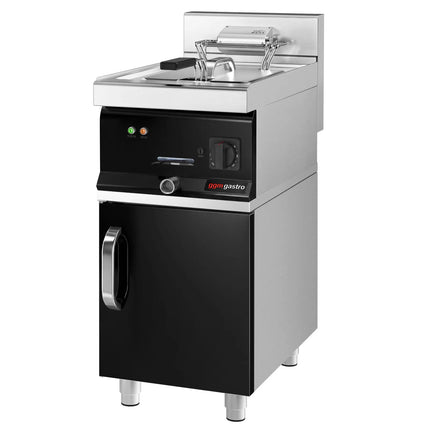 GGM Gastro Free Standing Electric Fryer - 10 litres - 12kW - with drain tap - incl. substructure with 1 door