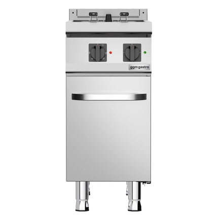 GGM Gastro Free Standing Electric Fryer - 18 litres - 14kW - with drain tap - incl. substructure with 1 door
