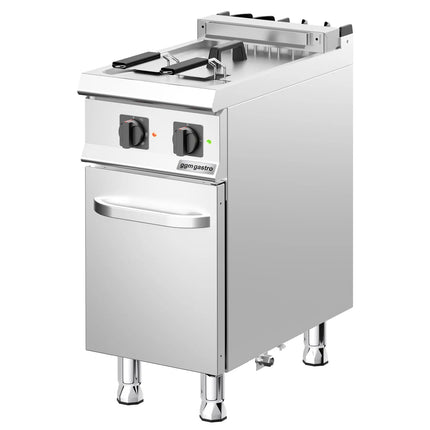 GGM Gastro Free Standing Electric Fryer - 18 litres - 14kW - with drain tap - incl. substructure with 1 door