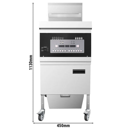 GGM Gastro Free Standing Electric Fryer - 26 litres - 14.2kW - with built-in oil filtration - Digital
