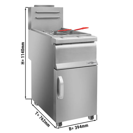 GGM Gastro Free Standing Gas Fryer - 16 litres - 27kW - with drain tap