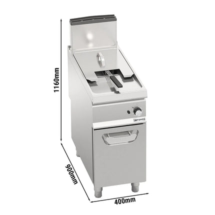 GGM Gastro Free Standing Gas Fryer - 18 litres - 14kW - Electronic control - with drain tap - Indirect heating