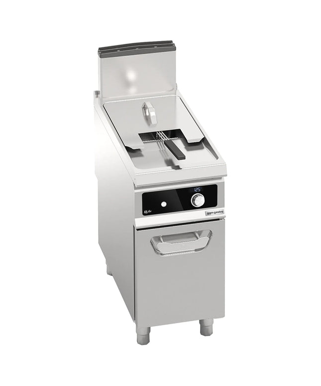 GGM Gastro Free Standing Gas Fryer - 18 litres - 14kW - Indirect heating - Bflex Digital - with drain tap - incl. base frame