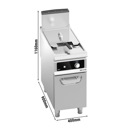 GGM Gastro Free Standing Gas Fryer - 20 litres - 17.5kW - Bflex Digital - with drain tap