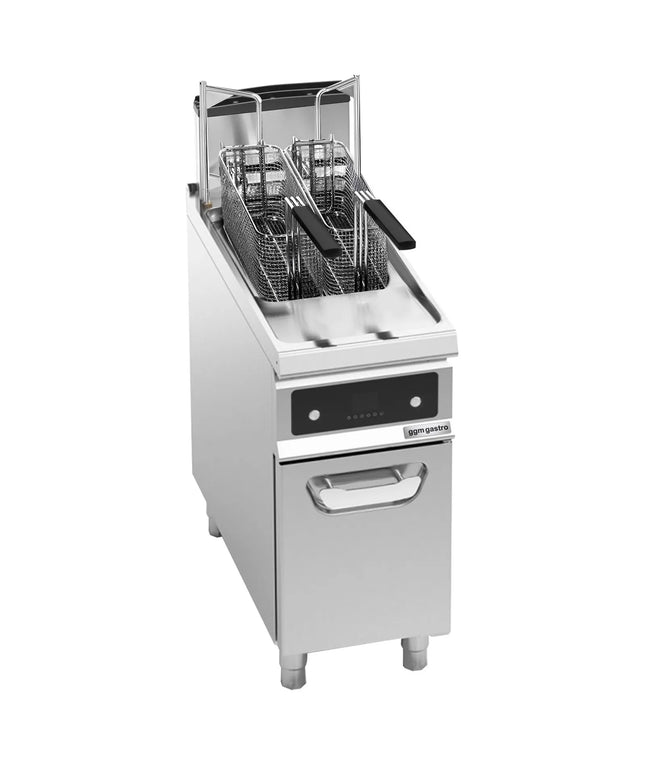 GGM Gastro Free Standing Gas Fryer - 20 litres - 17.5kW - with built-in oil filtration - with automatic basket lift