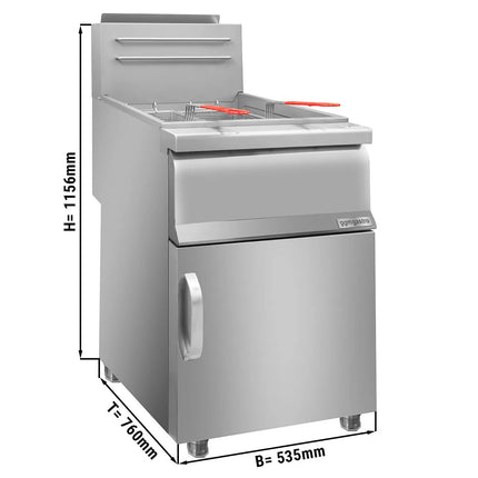 GGM Gastro Free Standing Gas Fryer - 30 litres - 45kW - with drain tap