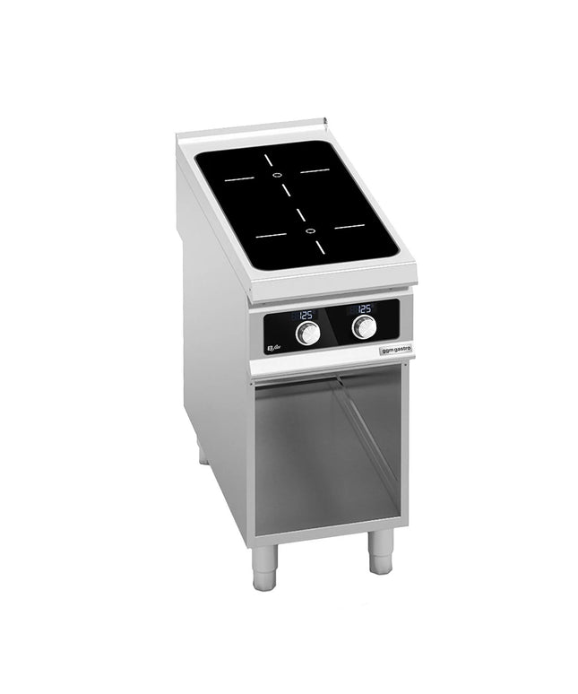 GGM Gastro Freestanding Induction Hob - 10kW - 2 zones - with open base shelf - Bflex Digital