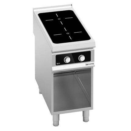 GGM Gastro Freestanding Induction Hob - 10kW - 2 zones - with open base shelf - Bflex Digital
