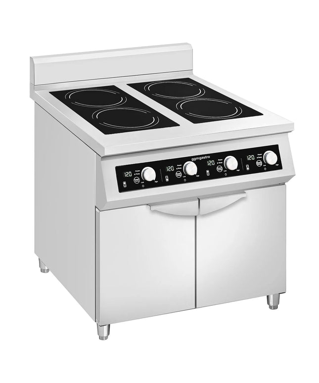 GGM Gastro Freestanding Induction Hob - 20kW - 4 zones - with base cabinet - 2 doors