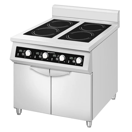 GGM Gastro Freestanding Induction Hob - 20kW - 4 zones - with base cabinet - 2 doors