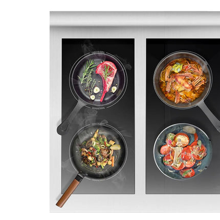 GGM Gastro Freestanding Induction Hob - 20kW - 4 zones - with base cabinet - 2 doors