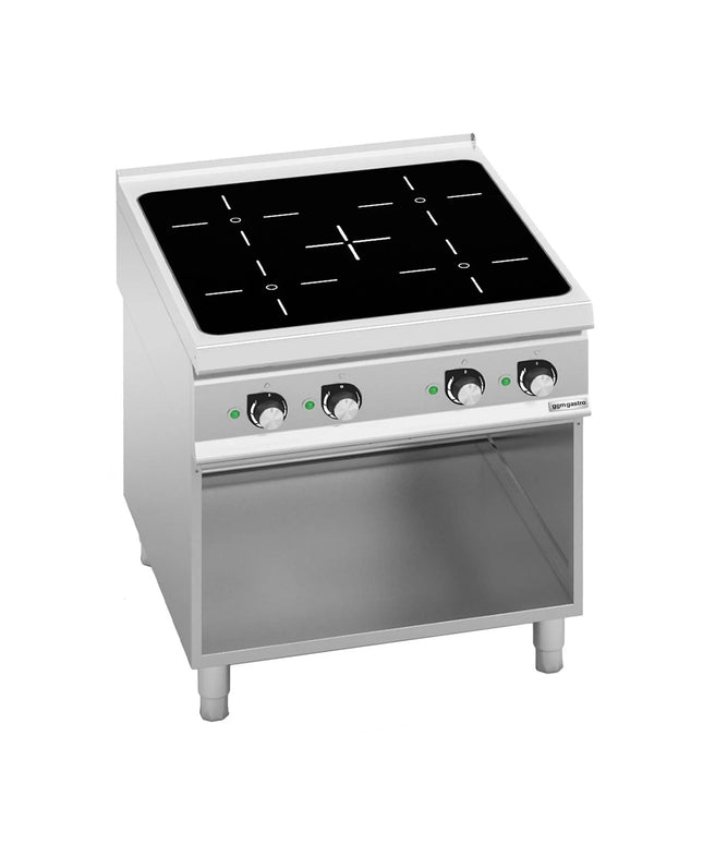 GGM Gastro Freestanding Induction Hob - 20kW - 4 zones - with open base shelf - Heavy Duty