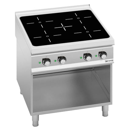 GGM Gastro Freestanding Induction Hob - 20kW - 4 zones - with open base shelf - Heavy Duty