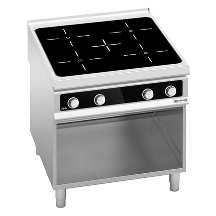 GGM Gastro Freestanding Induction Hob - 20kW - 4 zones - with open base shelf - Bflex Digital
