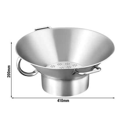GGM Gastro French Fries Colander – Ø41 cm - stainless steel - side handles - removable bowl