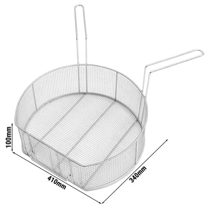 GGM Gastro Fryer Basket - 410x340x100mm - 21L - Stainless Steel - for Fischfritteuse EFFK600-E