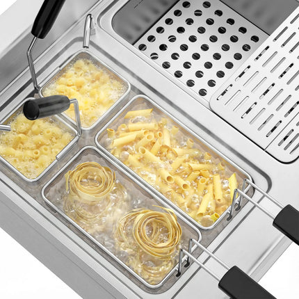 GGM Gastro Fryer Basket Mario - 140x140x250mm - Stainless Steel - GN 1/6 - 1 handle