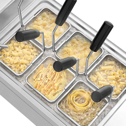 GGM Gastro Fryer Basket Mario - 140x140x250mm - Stainless Steel - GN 1/6 - 1 handle