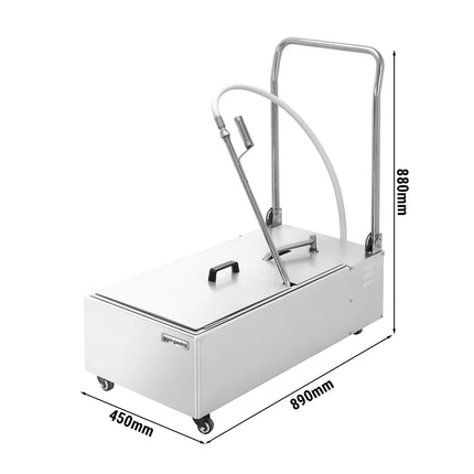 GGM Gastro Fryer Oil Filter - 450x890x880mm - 48L/min - Stainless Steel - with Wheels