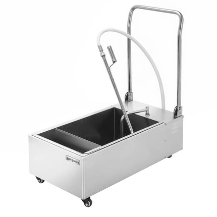 GGM Gastro Fryer Oil Filter - 450x890x880mm - 48L/min - Stainless Steel - with Wheels