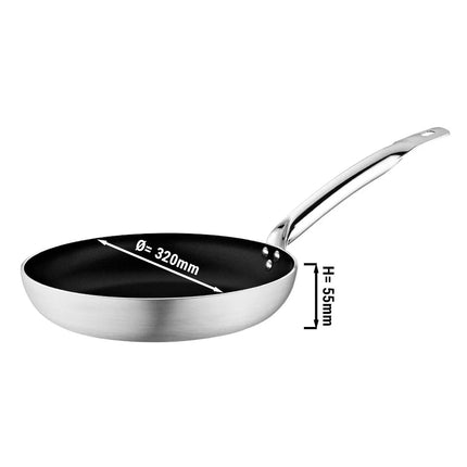GGM Gastro Frying Pan - Aluminium - Ø 320mm - Height: 55mm - Non-stick - suitable for gas, ceramic and electric