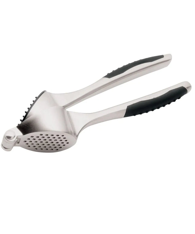 GGM Gastro Garlic Press - Soft-Grip Handles - with Cherry Stoner - Length: 37mm - Zinc Alloy