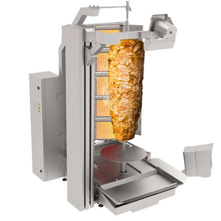 GGM Gastro Gas Automatic Doner Kebab Grill - 10 Burner - up to 150kg - 26.6kW - with Auto‑Slicer - incl. 1 skewer & drip tray