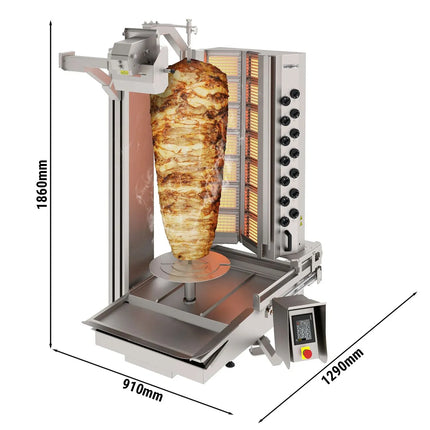 GGM Gastro Gas Automatic Doner Kebab Grill - 14 Burner - up to 280kg - 37.24kW
