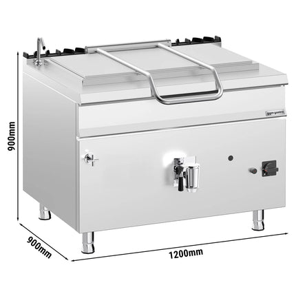 GGM Gastro Gas Boiling Pan - 250L - 30kW - Direct Heating - with Water Connection