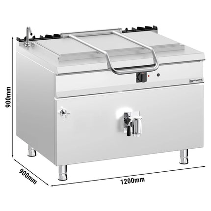 GGM Gastro Gas Boiling Pan - 250L - 30kW - Indirect Heating - with Water Connection