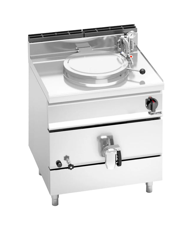 GGM Gastro Gas Boiling Pan - 55L - 15.5kW - Direct Heating - with Water Connection