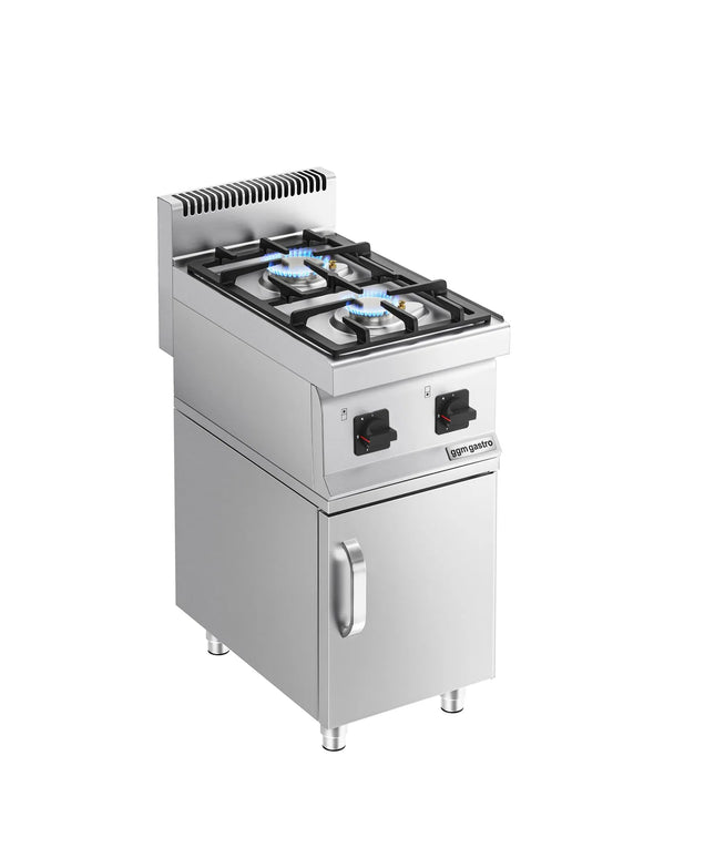GGM Gastro Gas Boiling Top - 10kW - 2 burners - with base cabinet - 1 door