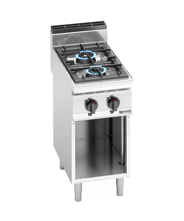 GGM Gastro Gas Boiling Top - 14kW - 2 burners - with open base shelf