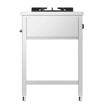 GGM Gastro Gas Boiling Top - 17kW - 2 burners - with open base shelf - with drip tray