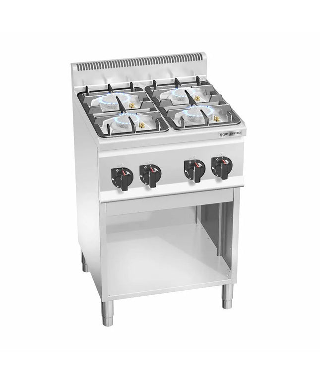 GGM Gastro Gas Boiling Top - 19kW - 4 burners - with open base shelf