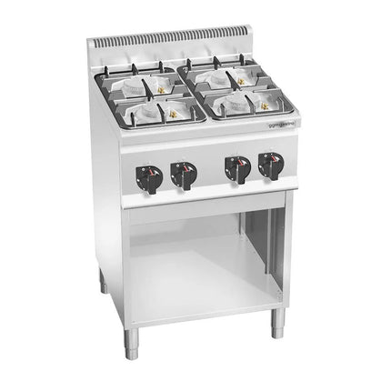 GGM Gastro Gas Boiling Top - 19kW - 4 burners - with open base shelf
