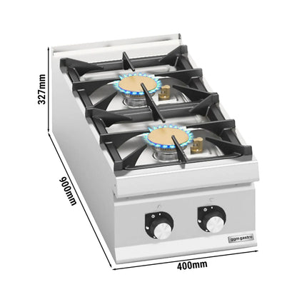 GGM Gastro Gas Boiling Top - 20kW - 2 burners - High-Output Model